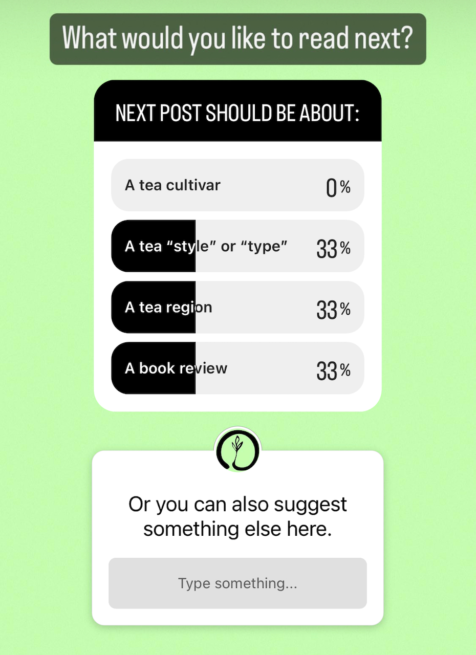 Screen capture of the instagram poll
